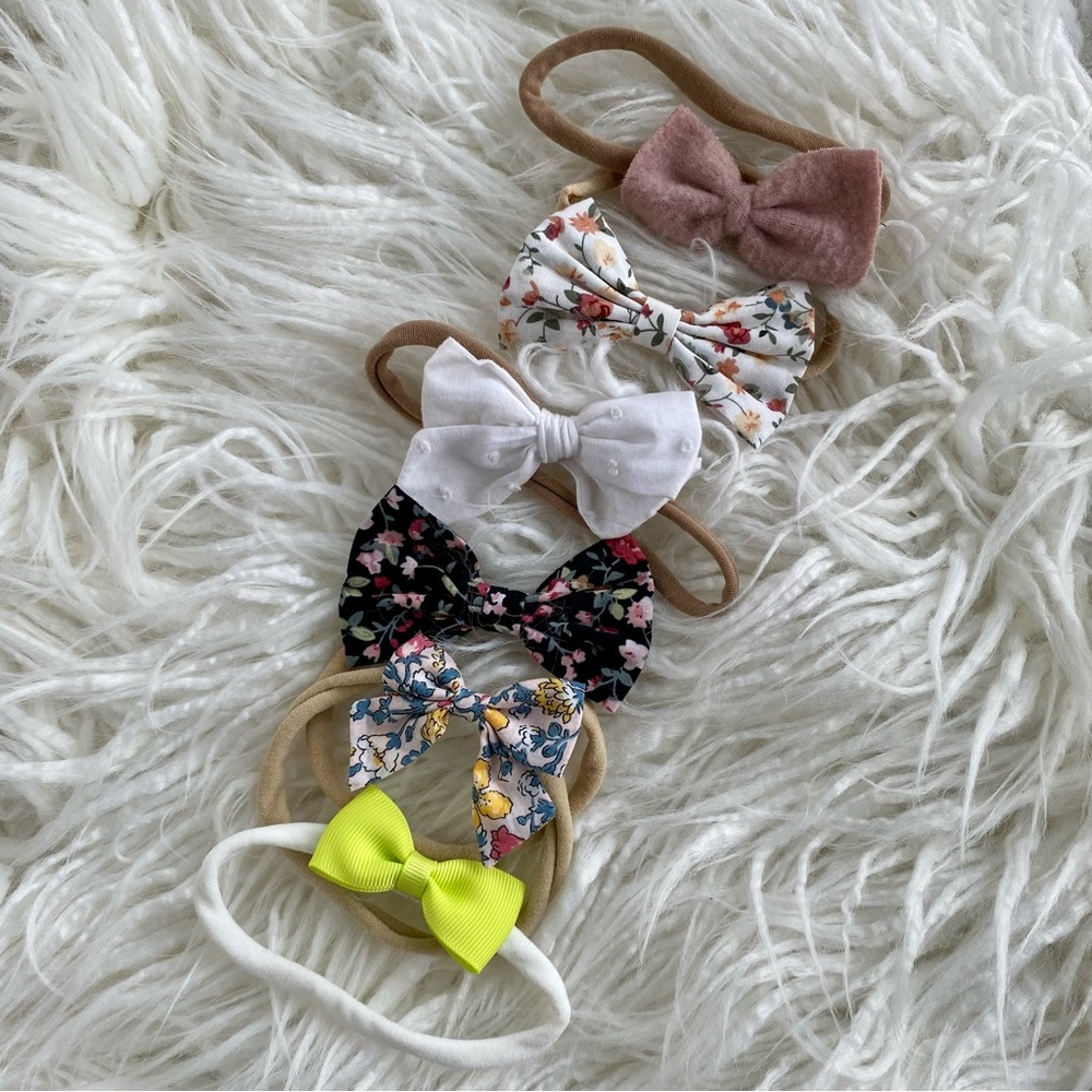 Lot of 6 Tiny Headband Bows